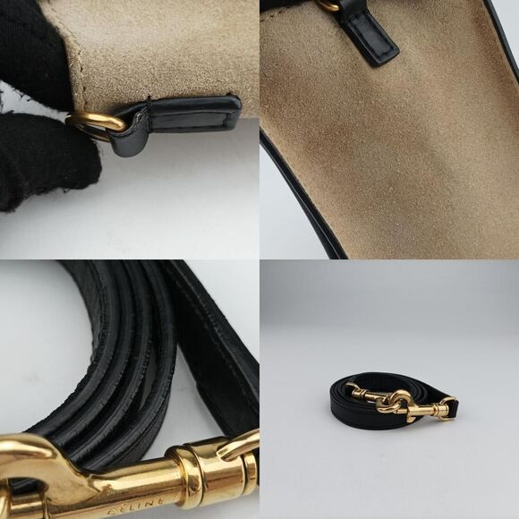 Celine Luggage Nano Shopper Black X Beige X Wine Red Leather X Suede S-Zp-0102 - Picture 10 of 10